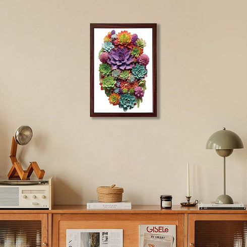 200 12.6" 7.8" Delobil Mothers Day Puzzles for Adults with Puzzle Saver - Succulent Wooden Puzzle Gifts for Mom Unique