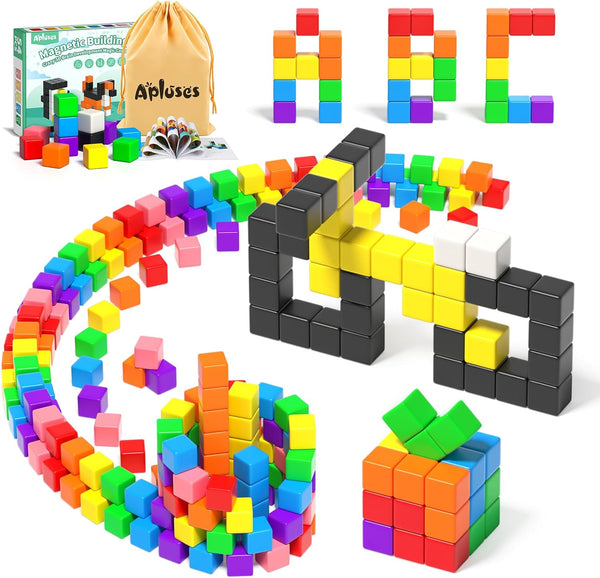 54 PCS Magnetic Blocks, Building Blocks for Toddlers 3+, Montessori STEM Educational Toys