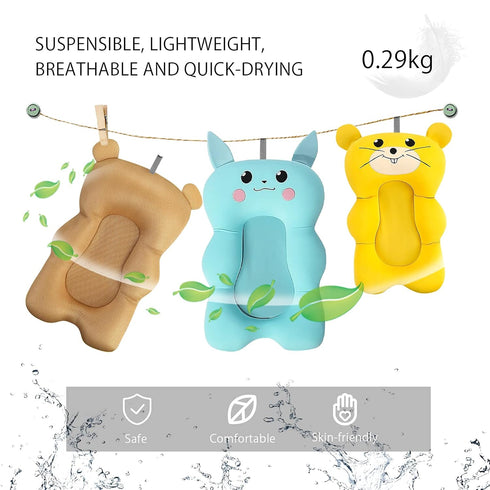 SONARIN 0-12 Baby Bath Pad,Non-Slip Baby Bath Cushion Mat Infant Floating Bathtub Pad Newborn Bath Tub Seat Mat Soft