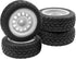 ShareGoo 75mm RC Rally Car Tires and Plastic Wheel Rims, Compatible with Traxxas Tamiya HSP HPI Kyosho 1/10 RC Cars
