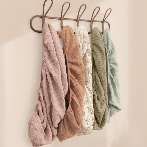 Lulumoon Muslin Changing Pad Cover - Soft and Stylish Diaper Changing Sheet for Babies