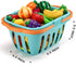 70 PCS Cutting Play Food Toy for Kids Kitchen, Pretend Fruit &Vegetables Accessories with Shopping Storage Basket