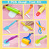 Set, 9 Sets 4-8, LCY WEDSHI Dough Tool Pcs Dough Tools for Kids Ages Dough Accessories Includes Cutters Roller, Rolling