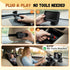 CAMECHO 4.3" Setup Baby Car Camera HD Monitor with IR Night Vision View Angle Safety for Kids & Newborns Easy Car Seat