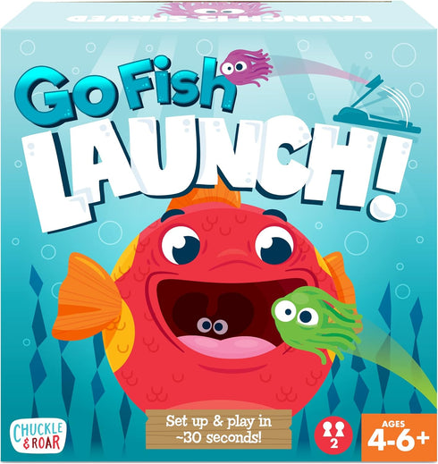 Chuckle & Roar - Fish Feeding Frenzy - Classic Go Fish Game with a Twist - Family Game Night Staple - Kids Card Action
