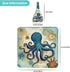 Map Octopus Sea Animals Baby Swaddle Blanket with Beanie Set, Newborn Receiving Blankets 35.4"X 35.4" for Infant Gift