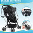 Universal Clear Stroller Rain Cover, No-zip Waterproof Cover, Food Grade EVA, Breathable Rain Shield for Single