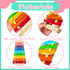 Xeehwb 2 2 8 Pcs Wooden Xylophone for Kids,Xylophone Educational Musical Toy with Child Mallets Diatonic Keys,Xylophone