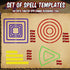 15 Pcs Spell AOE Damage Template Translucent Acrylic Area of Effect Spell Templates Set Include 5 Cube 4 Circle 2 Cone 4 Line Templates for Gifts Tabletop RPG Gaming Accessories (Colorful)