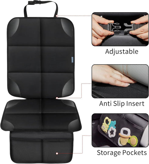 1 Pack Car Seat Protector for Child Carseat, Protect Car Seat Cover for Baby with Thickest Padding and Non-Slip Padded