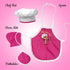 Kids Baking Set with Apron, My Lil Chef Hat, Oven Mitt, Easy Bake Recipe Book & Cooking Toys, 18 Inch Doll Apron