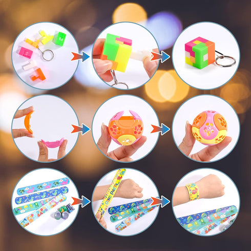 300 PCS Party Favor for Kids Goodie Bags Stuffers, Prize Box Toys for Kids Classroom Bulk, Small Fidget Toys Pinata Egg