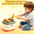 Set Press and Go Car Toys, Kids Train with Whack-A-Mole, Woodpecker Worm, Carrot Harvest Game, Car Racing Trucks