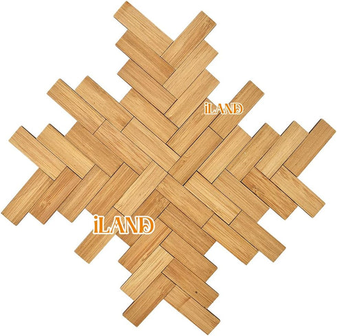 iLAND Varnished Dollhouse Flooring, 1:12 Scale Bamboo Floor Boards, Buy 2 at Half Cost! (48pcs Rectangular)