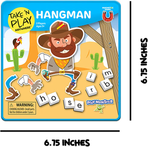 PlayMonster Take N Play Anywhere Hangman, Easy to Use, Fun on the Go Travel Game