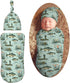 Fisher and Bass Fishes Newborn Swaddle Blankets Hat Sets Soft Baby Receiving