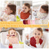 10 Mepase Pcs Large Muslin Baby Girl Bibs Drool Teething Bibs Lap Shoulder for Boy Girls Teething(Elegant Colors)