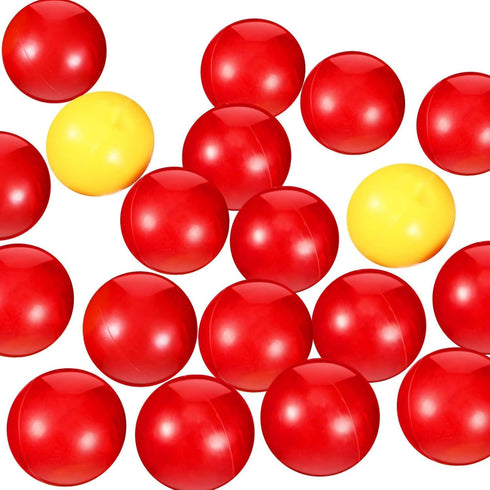 Gejoy 84 Pieces Game Replacement Balls - 4 Sets Compatible with Hungry Hungry Hippos, 76 Red & 8 Yellow Balls