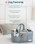 8 Lily Miles Baby Diaper Caddy Organizer, Wipeable Diaper Organizer Basket with Pockets for Newborn Essentials, Nursery