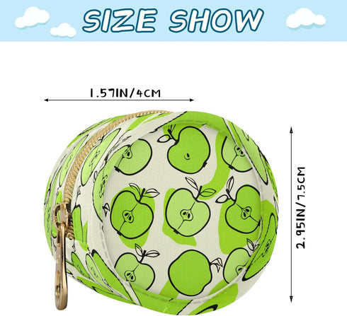 Nesatuwa Fresh Green Apples Pacifier Holder Case with Clip Portable Small Travel Pacifier Pouch for Mom Bag Zipper Coin