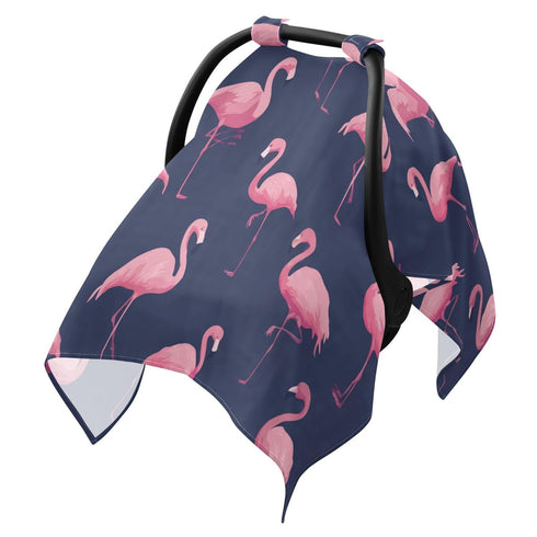 Mazeann Flamingos Tropical Car Seat Cover Baby Breathable Soft Infant Carseat Covers Canopies