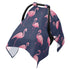 Mazeann Flamingos Tropical Car Seat Cover Baby Breathable Soft Infant Carseat Covers Canopies