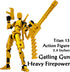 13 SetAssembled, 3D Dummy 13 13 (5-Pack) Gatling Gun Titan Action Figure Robot T Action Figure Printed Action Fidget