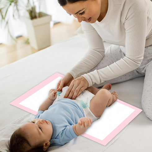 Loccmat 100Pack 17 13 Disposable Changing Pads,Baby Disposable Underpads X in,Waterproof Diaper Changing Pad,Ultra