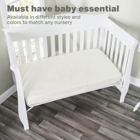 Everyday Kids Fitted Crib Sheet, 100% Soft Breathable Microfiber Baby Sheet, Fits Standard Size Crib Mattress 28in x