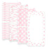 BaeBae Goods 4 Pack Premium Baby Girl Pure Jersey Machine Washable Pink and White Changing Table Cover Diaper Changing