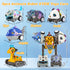 VUSUMOK 5-7 Cars,5in1 2-4,5pcs Transformer Toys for Ages Pull Back Toy Alloy Educational Kids Toys for Ages Animals