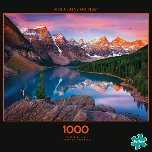 Buffalo Games - Mountains On Fire - 1000 Piece Jigsaw Puzzle – Multicolor, 26.75"L X 19.75"W