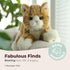 Bearington Collection 15-Inch Tabby Cat Plush Toy, Realistic Stuffed Animal, Orange