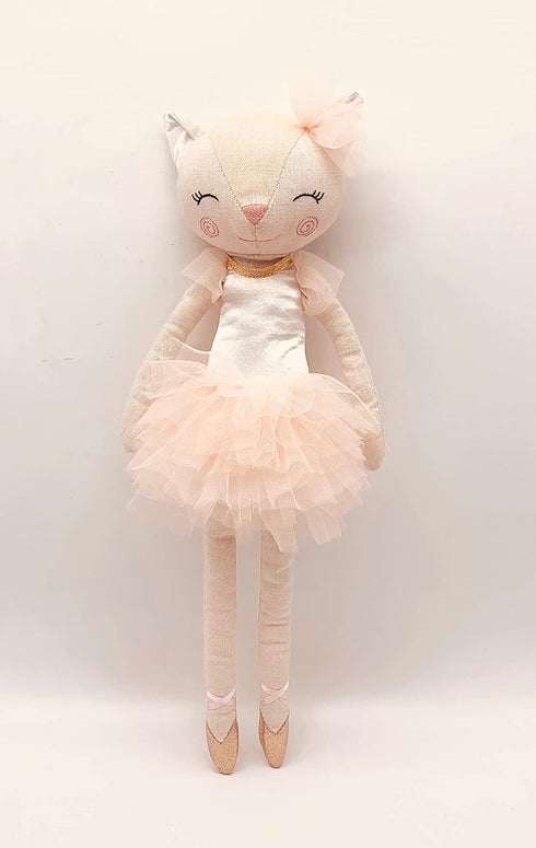 Plush Ballerina Cat Stuffed Animal, Birthday Gifts and Decor for Girls Kids