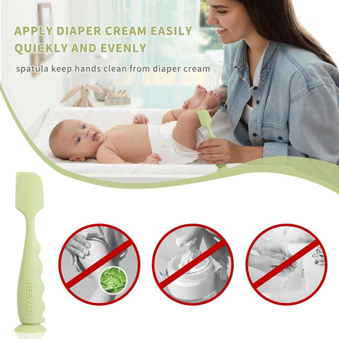 Case,1 2 2 Baby Diaper Cream Spatula with Large Mini Diaper Spatula with Case,Butt Spatulas Baby Diaper Cream