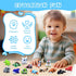 YoukkbbL 50 3D Set, 3D Pcs Mini Printed Animals Figurines Printed Toys for Kids, Easter Basket Stuffers for Boys
