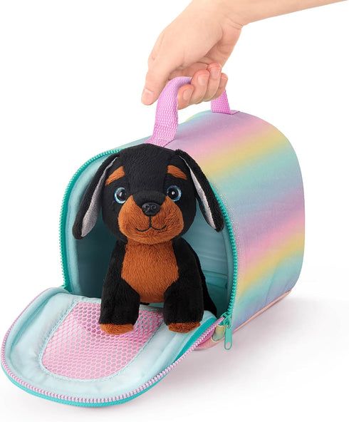 Glitter Girls Stuffed Dog & Carrier: Doll Accessories, Teckel Puppy, Toys for Kids 3 Years+