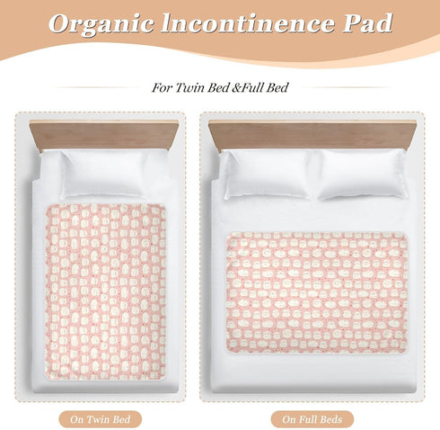 siphylline 52" 34" Cute Peach Animal Extra Large Resuable Changing Pad Covers Highly Absorbent Bed Wetting Pads