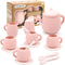 MCGMITT Silicone Tea Party Set, Toy Tea Set for Toddlers Kids, Includes