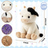 &Boys,12.5inch Easfan Microwavable & Weighted Stuffed Animals Cow Heating Plushie for Warmth-Comfort Cute Soft Plush