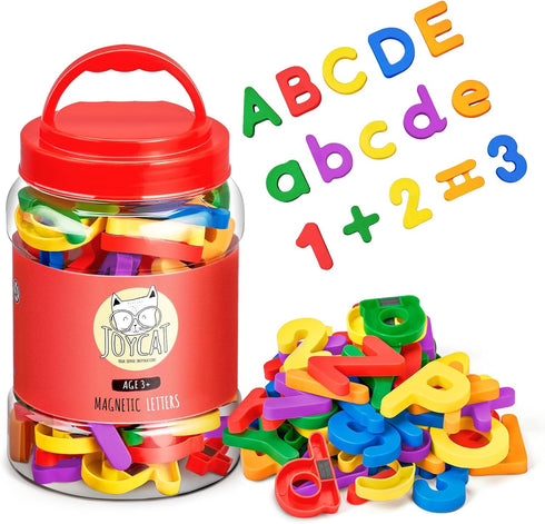 104PCS Magnetic Letters Numbers Alphabet Fridge Magnets, ABC 123 Educational Learning Toy Set for Toddlers Kids
