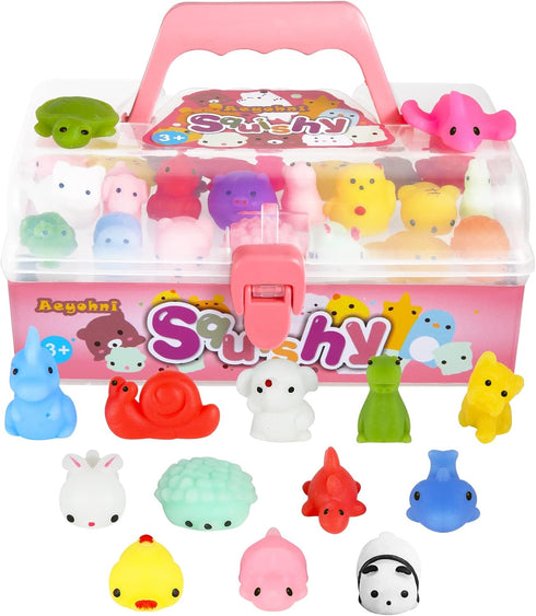 50 Pcs Squishies Mochi Squishy Toys for Kids, Party Favors, Stress Relief Fidget Toys, Birthday Christmas Gift