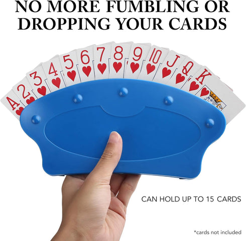 LotFancy 2 Pack Playing Card Holder for Adults, Kids, Seniors, Hands Free for Family Game Nights