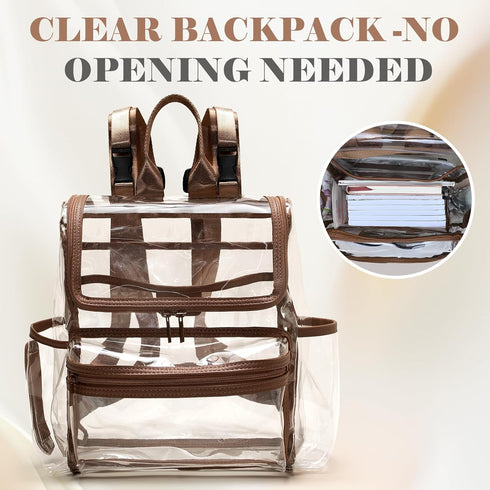 Backpack 12x6x12 MOMINSIDE Diaper Bag Small Diaper Bag,Mini Diaper Bag, Clear Bag for Stadium Events Small Clear Bag