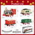Set 3-8 Classic Electric Train for Toddlers Battery Operated Push-Button Train with Lights & Sounds, No Remote