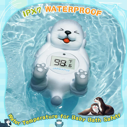 Baby Bath Thermometer for Newborn, Floating Toy for Bathtub Safety, Room Temperature Thermometer in Fahrenheit and