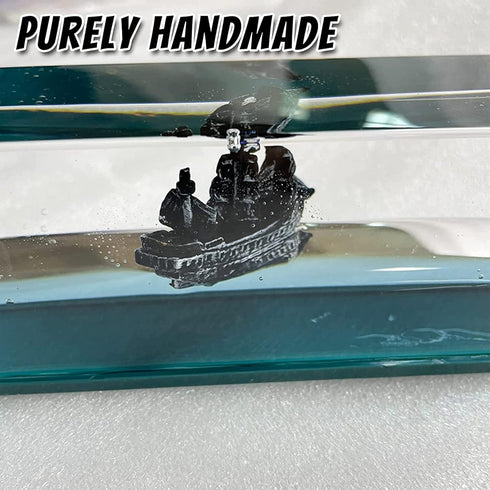 Unsinkable Black Pearl Pirate Simulator Toy Wavey Boat in a Box for Car Decoration and Gifts