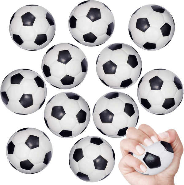 Mini Sports Balls for Kids Party Favor Toy - 12 Pack Squeeze Foam for Soccer, Basketball, Football, Baseball