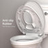 R&T Potty Training Seat for Boys and Girls, Fits Elongated Toilets, Anti-Slip Rubber and Splash Guard, Easy for Toddler