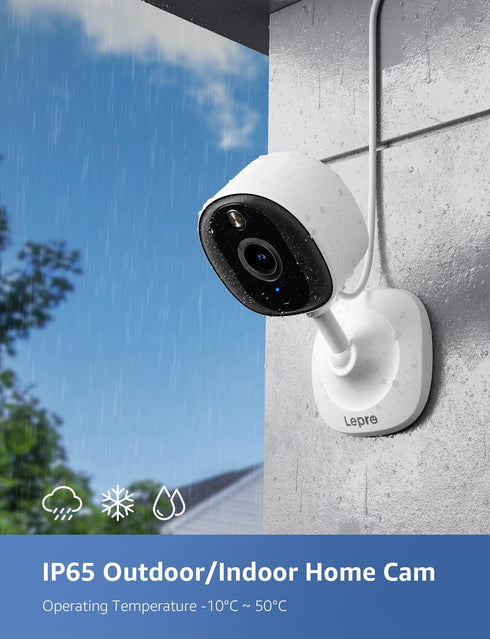 Lepro 2K 2-Way Security Indoor & Outdoor Camera for Baby Care, Pet Monitoring, Remote Intercom, Night Vision, Audio